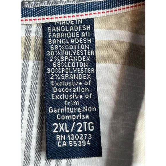 Wrangler Mens Oversize 2XL Brown Plaid Long Sleeve Button Up‎ Shirt - Picture 5 of 8